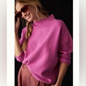 Maeve Fuchsia Cowl Neck Sweater